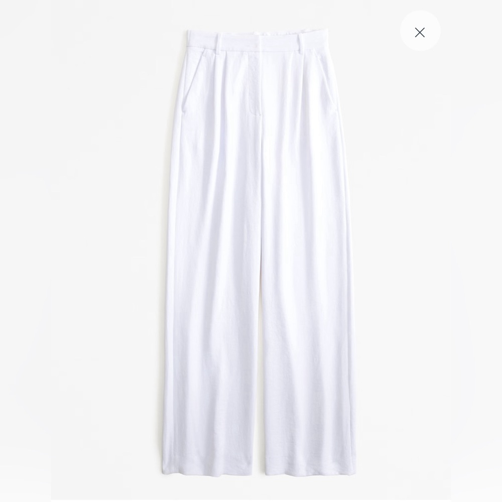 NWT A&F Sloane crepe tailored pant white size 30 ladies 10